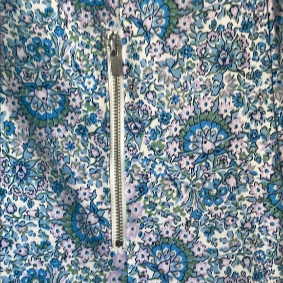 NWT Laura Ashley Rash guard UPF Swim Top Size Large Blue Paisley Boho Print - Picture 3 of 4